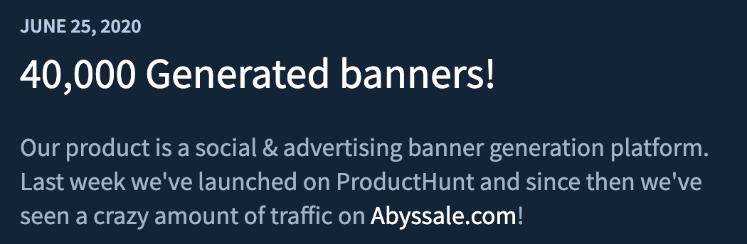 Abyssale social proof - generated banners 