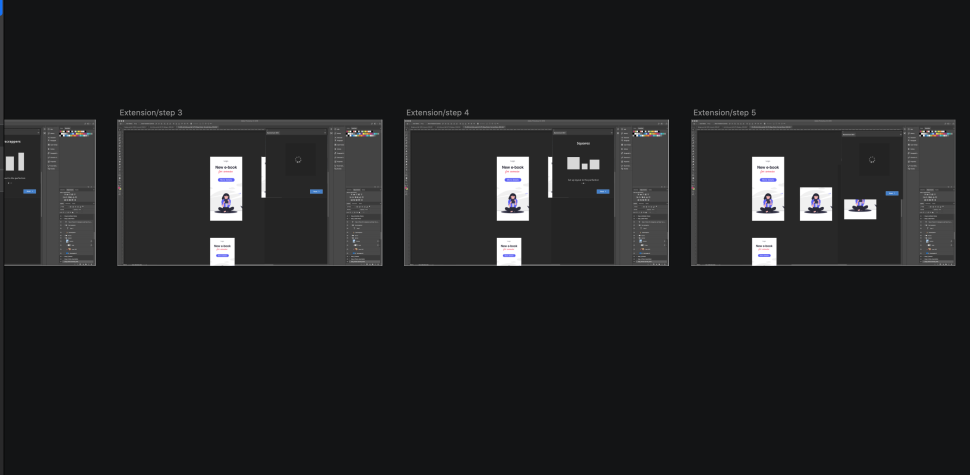 First ketch wireframes of Photoshop plugin Bannerium - Photoshop plugin for generating ads.